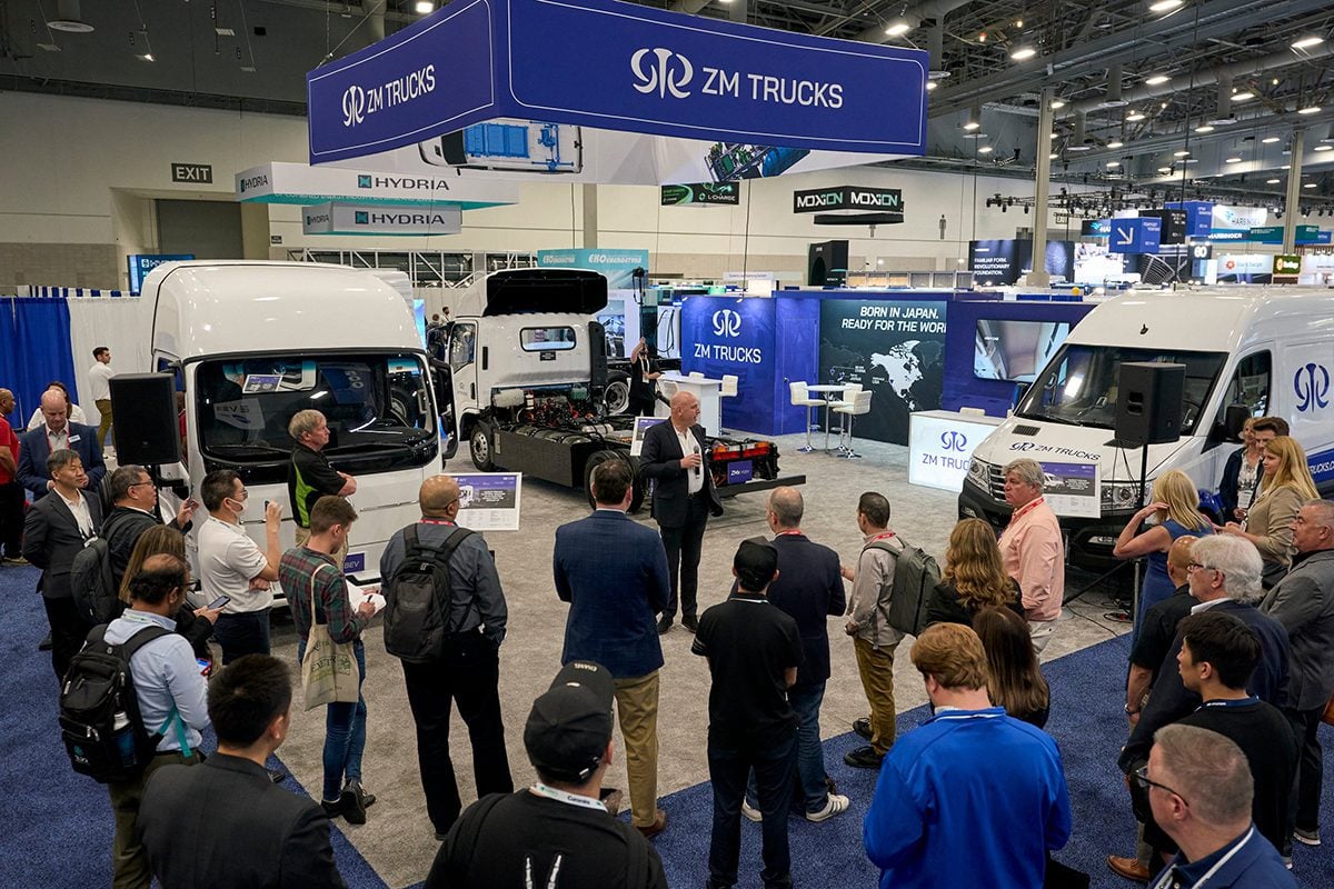 ZM Trucks press event at the ZM Trucks booth.